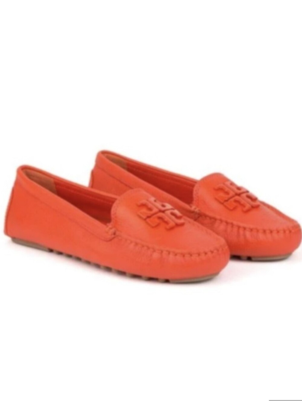 Tory Burch Lowell II Driver Loafer Orange Juice Size 8.5
